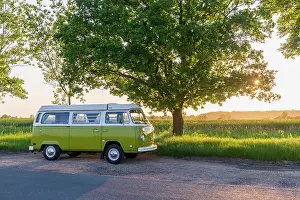 Eastern England Prints: UK, England, Cambridgeshire, VW T2 Baywindow Campervan