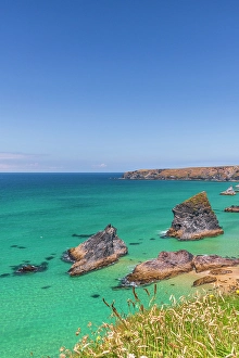 Cornish Prints: UK, England, Cornwall, Bedruthan Steps