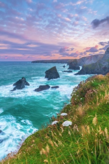 Cornish Prints: UK, England, Cornwall, Bedruthan Steps