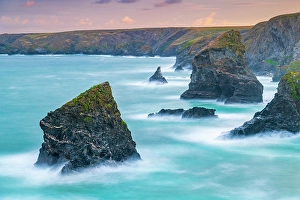 Cornish Prints: UK, England, Cornwall, Bedruthan Steps