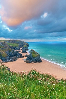 Cornish Prints: UK, England, Cornwall, Bedruthan Steps