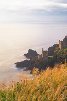 Cornish Prints: UK, England, Cornwall, Botallack Mine, Crown Mines, UNESCO World Heritage and SSSI site