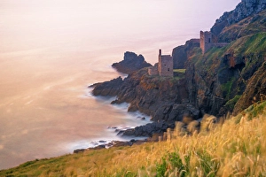 Mines Prints: UK, England, Cornwall, Botallack Mine, Crown Mines, UNESCO World Heritage and SSSI site