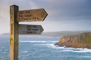 Scen Ic Prints: UK, England, Cornwall, Lands End looking North towards Sennen Cove