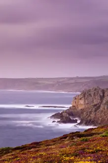 UK, England, Cornwall, Lands End looking North towards Sennen Cove