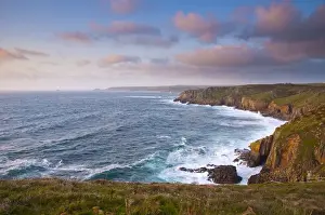 UK, England, Cornwall, Lands End looking North towards Sennen Cove