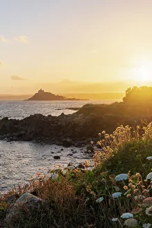 Cornish Prints: UK, England, Cornwall, Marazion, Mount's Bay, St Michael's Mount