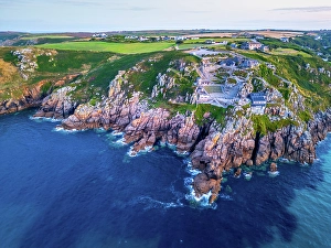 Celtic Sea Prints: UK, England, Cornwall, Porthcurno, Minack Point, Minack Theatre