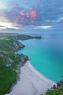 Celtic Sea Prints: UK, England, Cornwall, Porthcurno