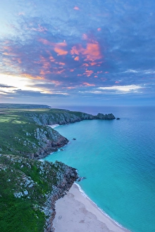 Celtic Sea Prints: UK, England, Cornwall, Porthcurno