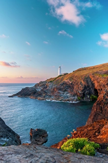 Trevose Head Prints: UK, England, Cornwall, Trevose Head, Stinking Cove, Trevose Head Lighthouse