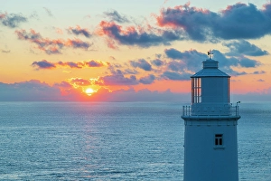 Trevose Head Prints: UK, England, Cornwall, Trevose Head, Trevose Head Lighthouse