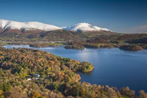 Images Dated 9th February 2017: UK, England, Cumbria, Lake District, Derwentwater, Blencathra Mountain above Keswick