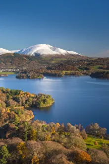 Images Dated 9th February 2017: UK, England, Cumbria, Lake District, Derwentwater, Blencathra Mountain above Keswick