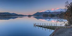 Panorama Prints: UK, England, Cumbria, Lake District, Keswick, Derwentwater, Ashness Jetty, Skiddaw