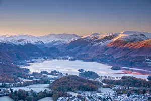 UK, England, Cumbria, Lake District, overlooking Keswick, Derwentwater