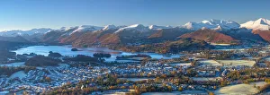 UK, England, Cumbria, Lake District, overlooking Keswick, Derwentwater
