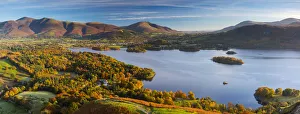 Images Dated 9th February 2017: UK, England, Cumbria, Lake District, Derwentwater, Skiddaw and Blencathra mountains