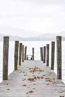 Jetties Prints: UK, England, Cumbria, Lake District, Keswick, Derwentwater, Ashness Jetty