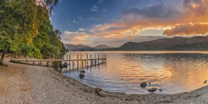 UK, England, Cumbria, Lake District, Derwentwater, High Brandelhow Landing