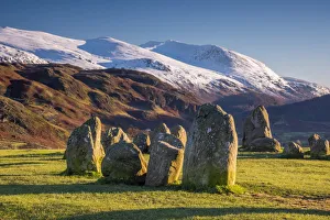 Circle Prints: UK, England, Cumbria, Lake District, Keswick, Castlerigg Stone Circle