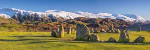 Circle Prints: UK, England, Cumbria, Lake District, Keswick, Castlerigg Stone Circle
