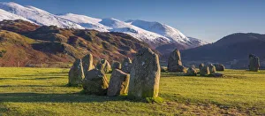Panorama Prints: UK, England, Cumbria, Lake District, Keswick, Castlerigg Stone Circle
