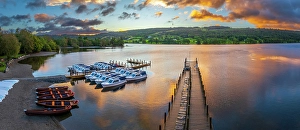 Elevated Viewpoints Prints: UK, England, Cumbria, Lake District National Park, Coniston Water