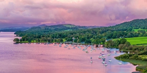 Elevated Viewpoints Prints: UK, England, Cumbria, Lake District National Park, Coniston Water