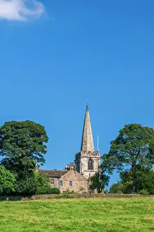 UK, England, Derbyshire, Peak District National Park, Derbyshire Dales, Hathersage, St Michael and All Angels Church