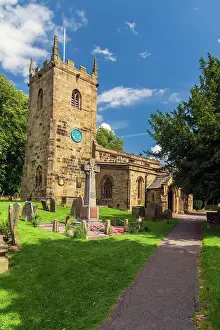 UK, England, Derbyshire, Peak District National Park, Derbyshire Dales, Eyam, St Lawrence's Church