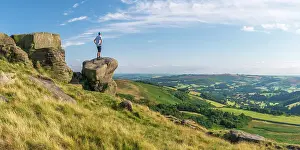 UK, England, Derbyshire, Peak District National Park, High Peak, Stanage Edge
