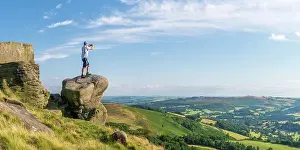 UK, England, Derbyshire, Peak District National Park, High Peak, Stanage Edge