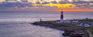 Images Dated 5th March 2020: UK, England, Dorset, Portland Bill, Portland Bill Lighthouse, Sunset