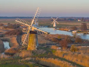 Wind Mill Prints: UK, England, East Anglia, Norfolk, Norfolk Broads, Thurne, St Benets Level