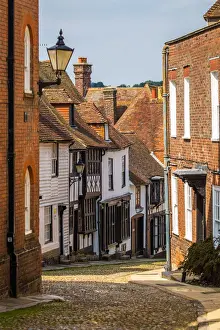 Historic Centre Prints: UK, England, East Sussex, Rye, West Street in the historic centre of Rye