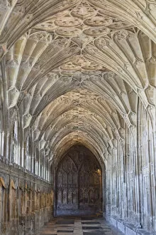 UK, England, Gloucestershire, Gloucester, Gloucester Cathedral, Cloisters, where Harry Potter was filmed