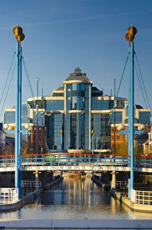 Quayside Prints: UK, England, Greater Manchester, Salford, Salford Quays, Victoria Building along Mariners