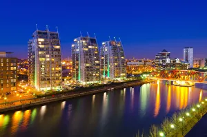 UK, England, Greater Manchester, Salford, Salford Quays, Huron Basin, NV Buildings