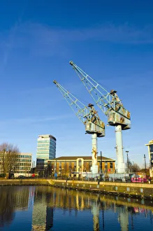 UK, England, Greater Manchester, Salford, Salford Quays, Ontario Basin, disused dock