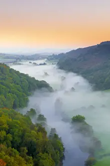 West Midlands Prints: UK, England, Herefordshire, view north along River Wye from Symonds Yat Rock