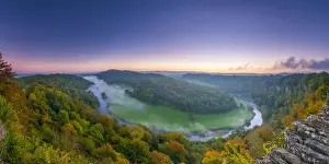 West Midlands Prints: UK, England, Herefordshire, view north along River Wye from Symonds Yat Rock