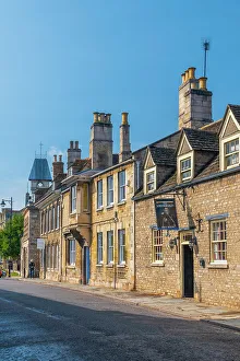 Broad Street Prints: UK, England, Lincolnshire, Stamford, Broad Street, The Lord Burghley Pub