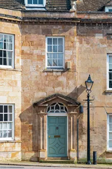 Lamppost Prints: UK, England, Lincolnshire, Stamford, Maiden Lane