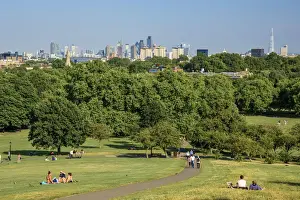 Camden Prints: UK, England, London, Camden, Primrose Hill and City of London skyline