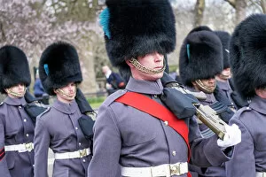 Images Dated 21st February 2023: UK, England, London, Changing of the Guard, Household Division, royal guards, Irish Guards regiment