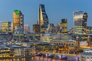 UK, England, London, City of London, Skyline, including the Cheesegrater and Walkie-Talkie