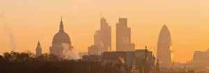 Images Dated 8th March 2012: UK, England, London, City of London skyline at sunrise