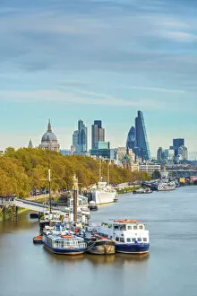 UK, England, London, The City skyline and River Thames