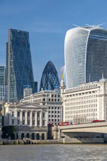 Images Dated 19th September 2019: UK, England, London, London Bridge and The City skyline, Cheesegrater, Gherkin